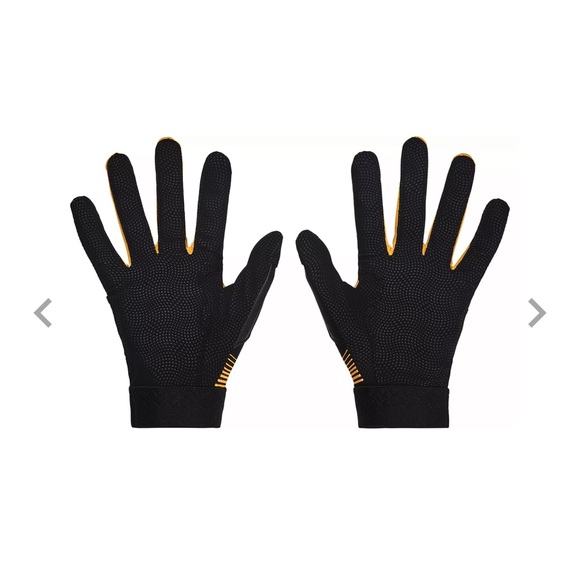 🆕 Under Armour Youth Clean Up Batting Gloves- new size small black and gold - Picture 2 of 5